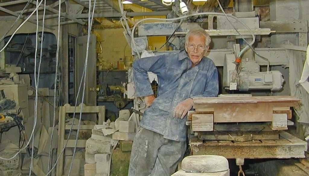 Tony Viney in his sculpture studio