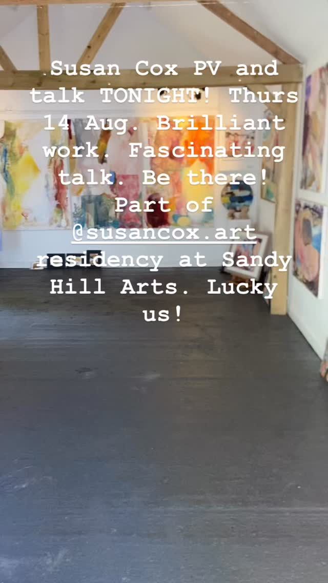 @susancox.art talk and PV Thursday 14 Aug - TONIGHT!! Excellent artist. Come along💨💭🍷😄