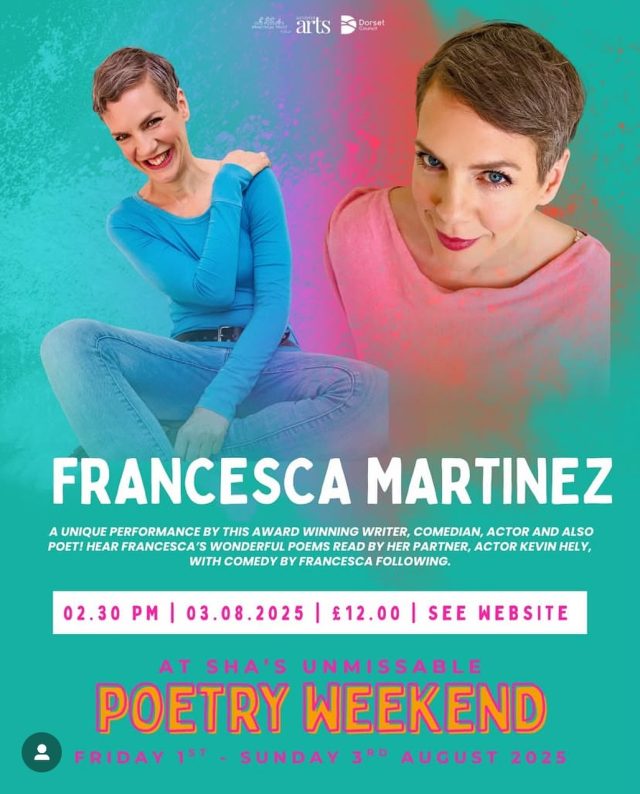 Please do come and enjoy the wonders of Francesca Martinez and Rick Foot at Sandy Hill Arts this afternoon at 2:30. It will be a unique memorable event. I highly recommend her. Apart from being really talented she is absolutely lovely. So please come and support her and Rick Foot.X tickets on the door and on line £12/8 ❤️