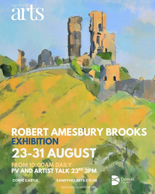 Upcoming Exhibition - Robert Amesbury Brooks⭐Robert Amesbury Brooks studied at the Slade School of fine Arts, London the years 1983 to 1987, under the tuition of Norman Morris, Euan Uglow, Patrick George and Sir Lawrence Gowing.Corfe Castle has become Robert’s muse – his Calleope. A loyal feminine model in one of the most beautiful places in England, Dorset, The Purbeck and the Jurassic Coast a World Heritage Site.We are delighted to be exhibiting Robert’s work at Sandy Hill Arts. He will be including paintings that he has recently made while on site at Sandy Hill as part of his exhibition.📆 23-31 August (Private View and Talk on Saturday 23rd at 3pm)
📍Room 14, Sandy Hill Arts#purbeckart #purbeckartist #painting #paintingexhibition #artexhibition #artisttalk