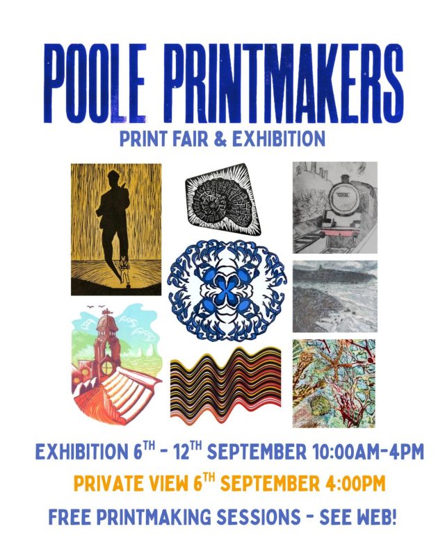 Coming Up - 'Eightfold' - an exhibition and print fair from a talented set of local printmakers ⭐Poole Printmakers established in 1924 and founded by John Liddell has its home in Bowling Green Alley, Poole Old Town.Poole Printmakers is a “not for profit” organisation and print co-operative with an increasing membership. All types of traditional printing methods are undertaken and courses taught by visiting printmakers and by in house tutors.⭐ Exhibition: 6th - 12th September
⭐ Private view (open to all): 6th September 4pm
⭐ Workshops: 6th at 11am, 12pm and the 7th at 1pm and 2pm.We look forward to seeing you there!#printmaking #printartists #prints #printfair #artfair #printmakingexhibition #dorset #whatsondorset