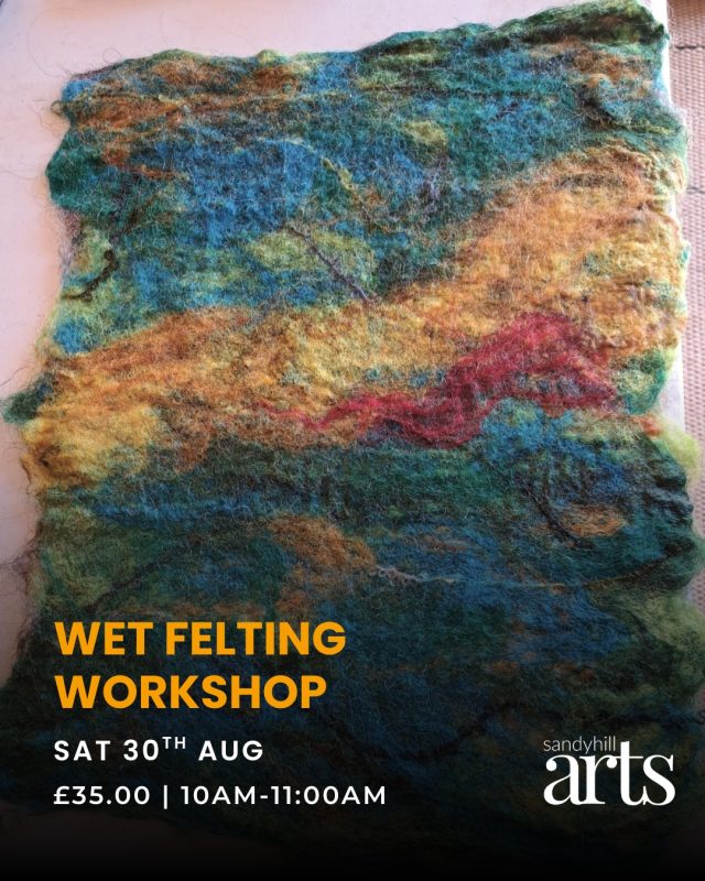 Only one space left ☝️☝️This weekend we are running a creative wet felting workshop with mixed media artist Sarah Peters ⭐ This has been a popular workshop and there is only one space left!This immersive, gentle, workshop lasting two and a half hours helps you explore texture, colour shape and composition drawing inspiration from the natural landscape to create your own unique piece of work.If you're interested in learning this age old technique, you can book via our website - find booking link in our bio!#wetfelting #wetfeltingworkshop #wetfeltingwool #felting #learnfelting #learnwetfelting #feltingartist